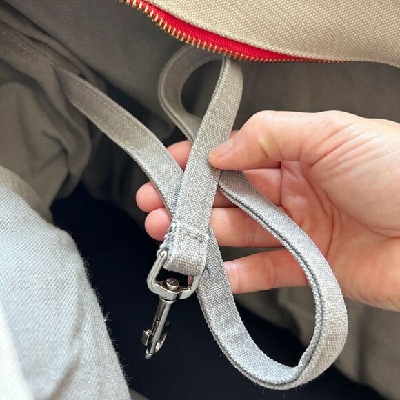 Love thy Beast Canvas Pet Tote, Grey/Navy - Picture 6 of 11